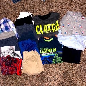 Lot of size 4 boys shorts and tees.